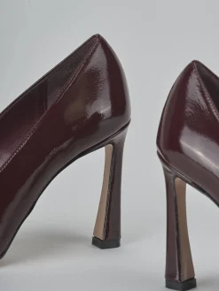 Décolleté tacco 9cm vernice bordo'