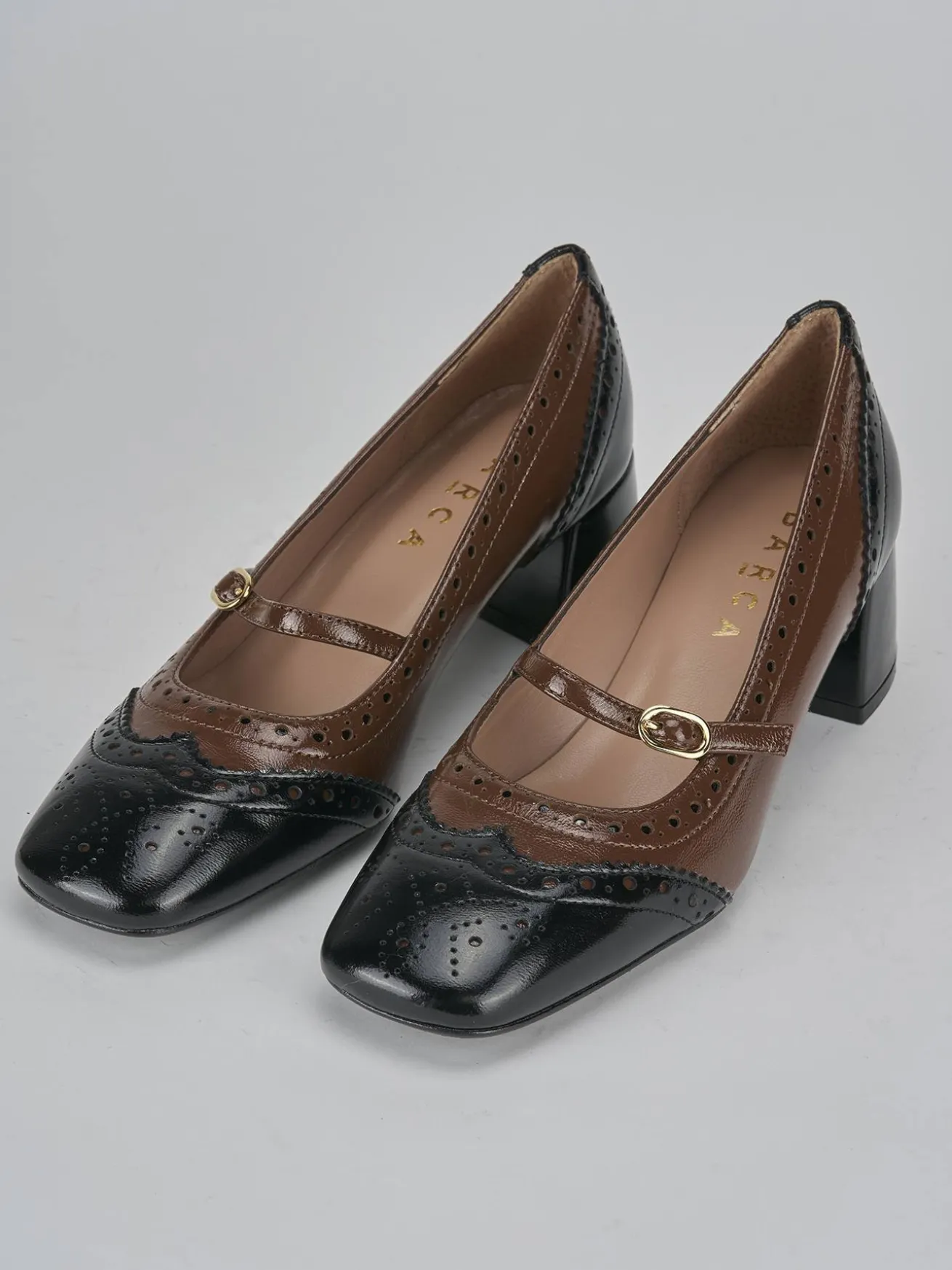 Décolleté tacco 5cm vernice testa