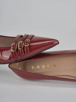 Décolleté tacco 5cm vernice bordo'