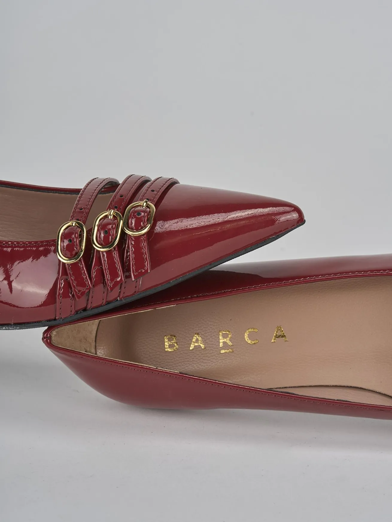 Décolleté tacco 5cm vernice bordo'