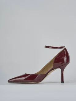 Décolleté tacco 7cm vernice bordo'