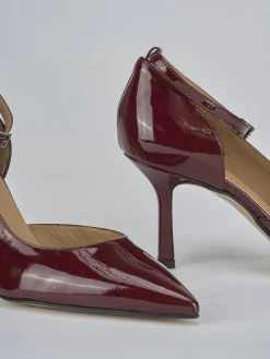 Décolleté tacco 7cm vernice bordo'