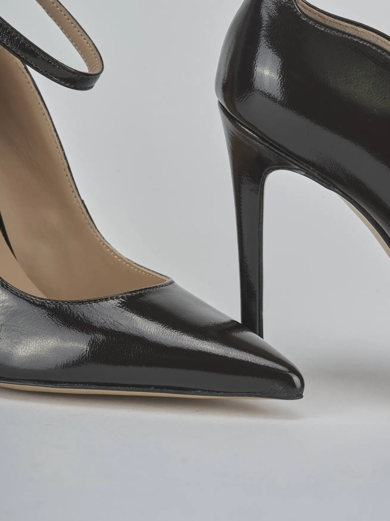 Décolleté tacco 10cm vernice testa