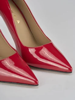 Décolleté tacco 10cm vernice rosso