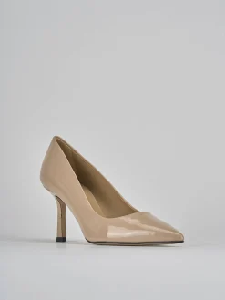 Décolleté tacco 7cm vernice beige
