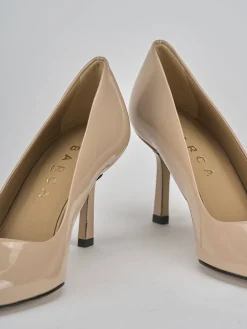 Décolleté tacco 7cm vernice beige