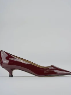 Décolleté tacco 3cm vernice bordo'