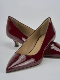 Décolleté tacco 3cm vernice bordo'