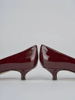Décolleté tacco 3cm vernice bordo'