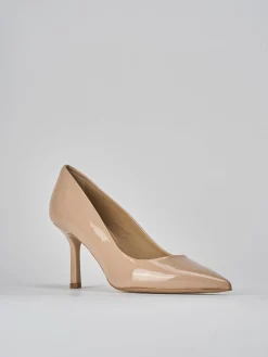 Décolleté tacco 7cm vernice beige