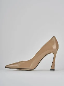 Décolleté tacco 10cm vernice marrone