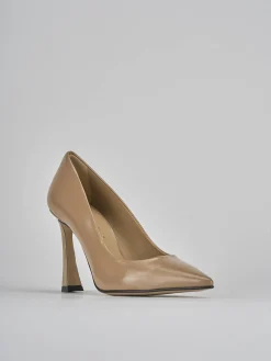 Décolleté tacco 10cm vernice marrone