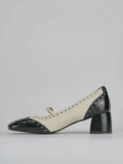 Décolleté tacco 5cm vernice beige