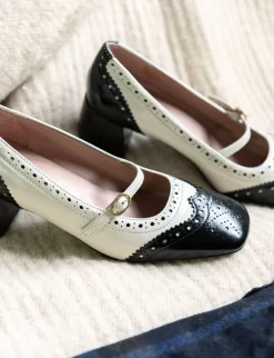 Décolleté tacco 5cm vernice beige