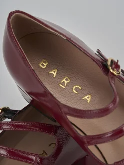 Décolleté tacco 3cm vernice bordo'