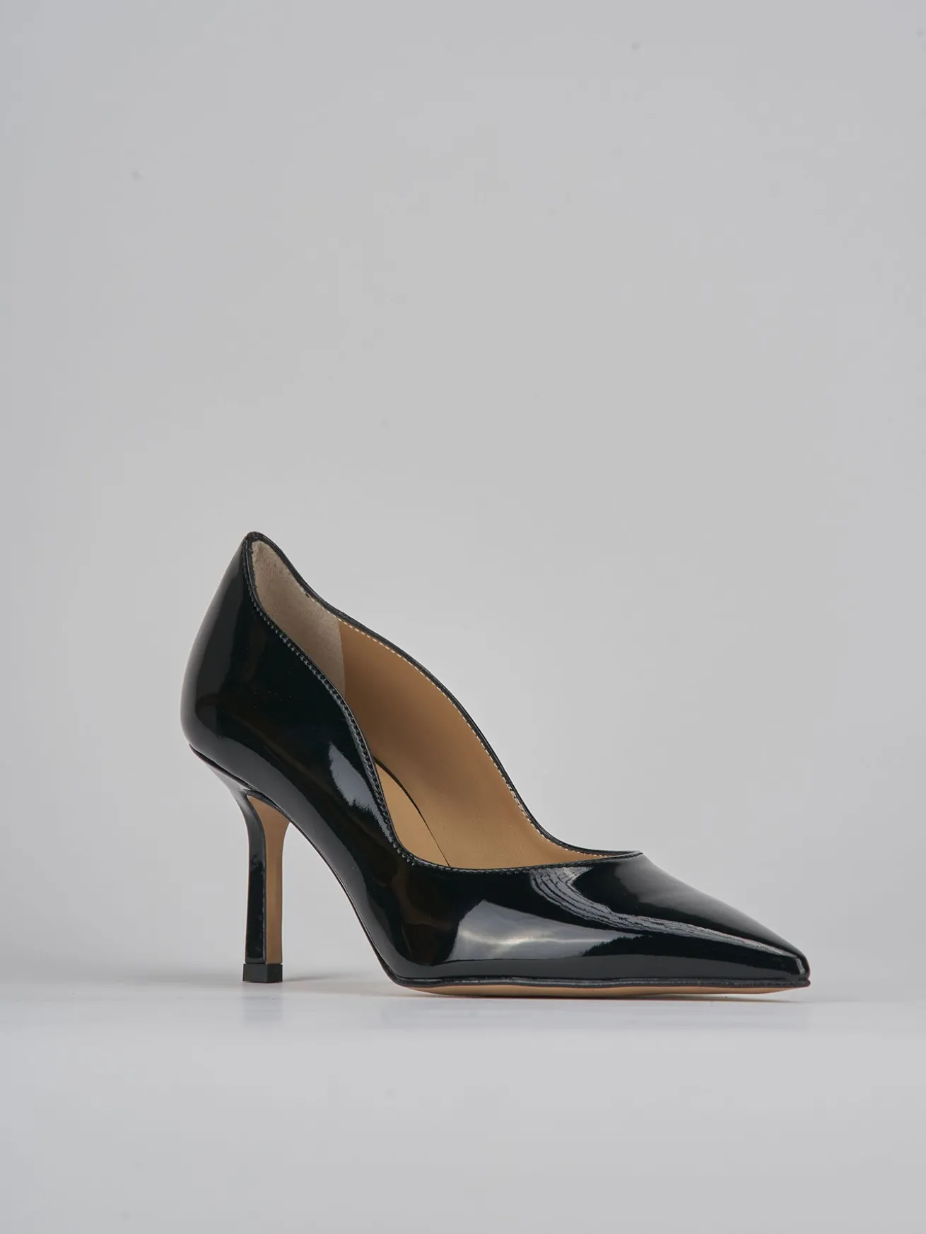 Décolleté tacco 8cm vernice nero