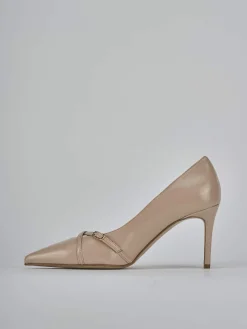 Décolleté tacco 7cm vernice marrone