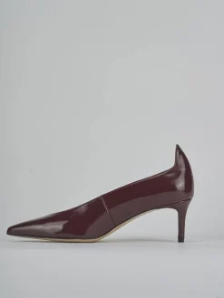 Décolleté tacco 5cm vernice bordo'
