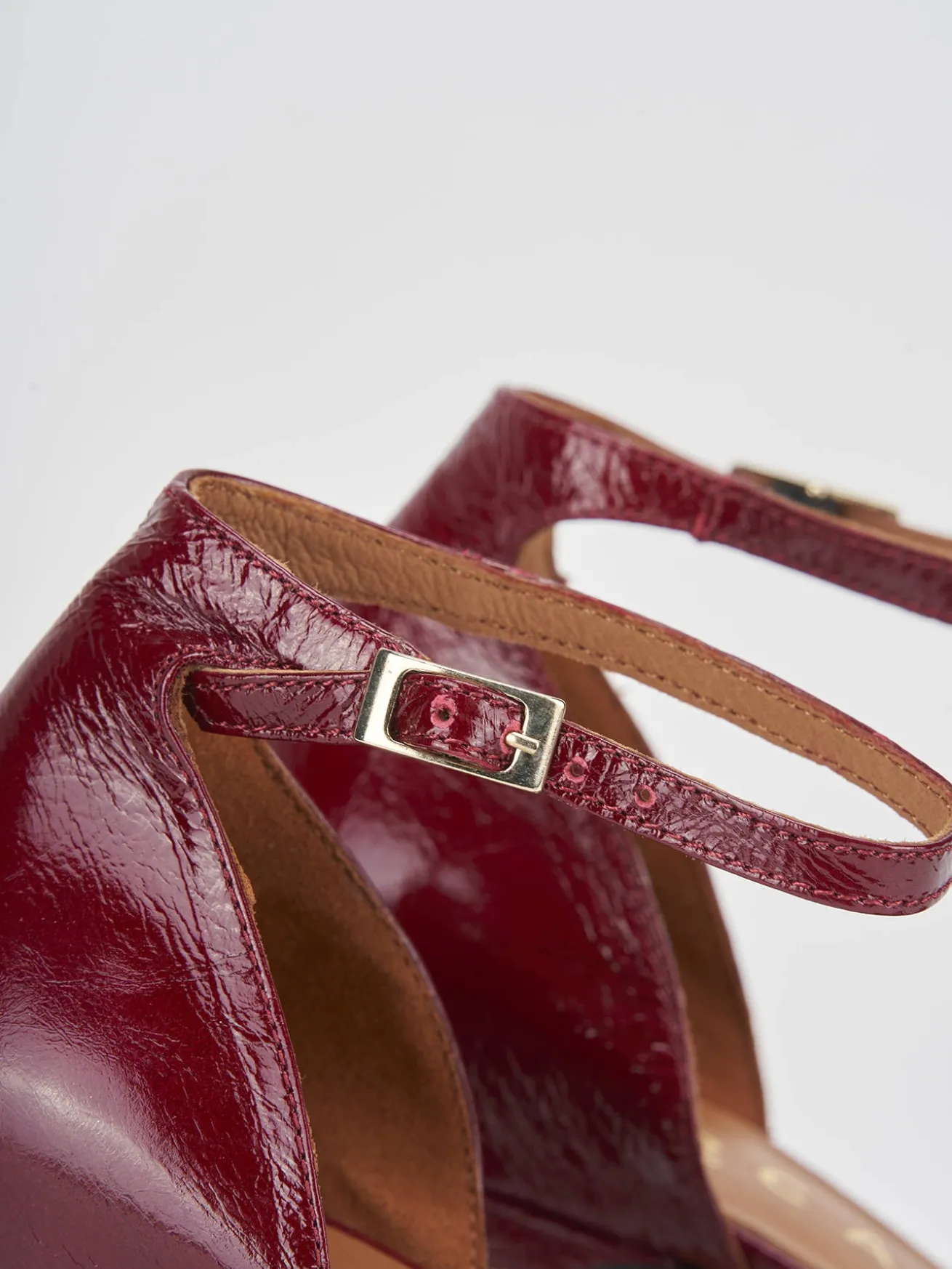 Décolleté tacco 9cm vernice bordo'