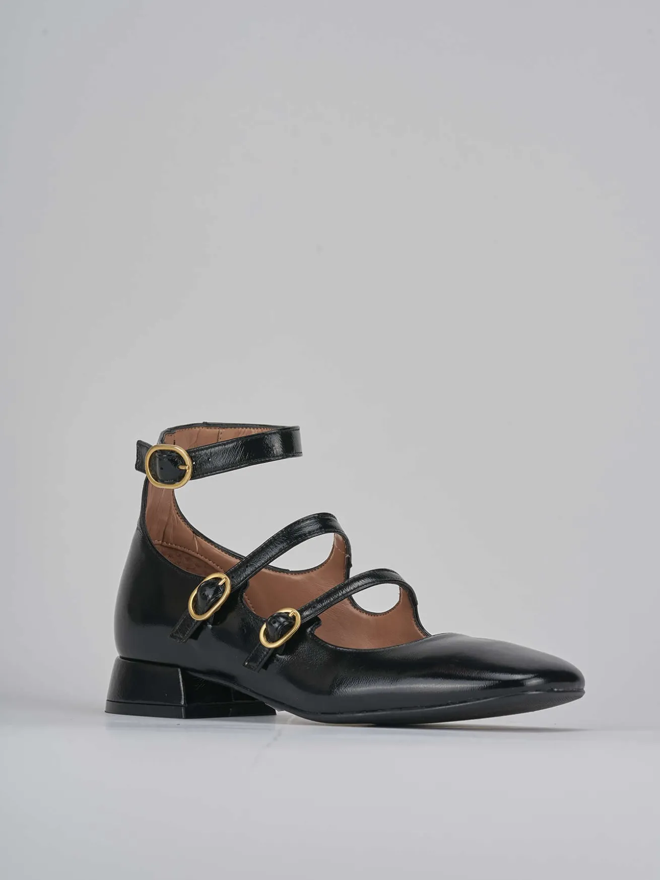 Décolleté tacco 3cm vernice nero