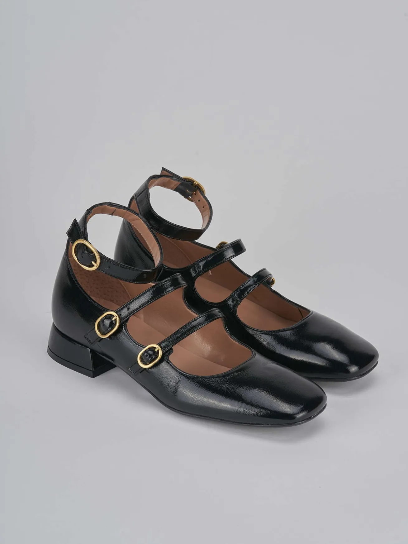 Décolleté tacco 3cm vernice nero