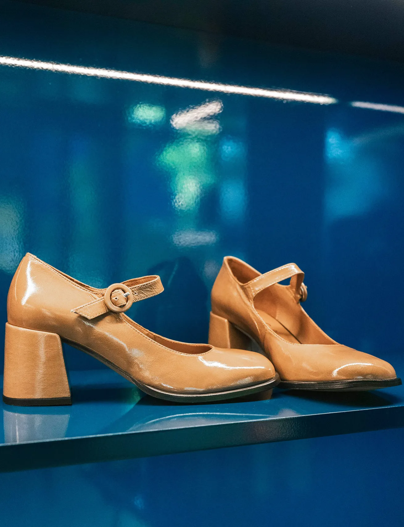 Décolleté tacco 8cm vernice marrone