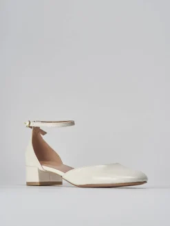 Décolleté tacco 3cm vernice bianco