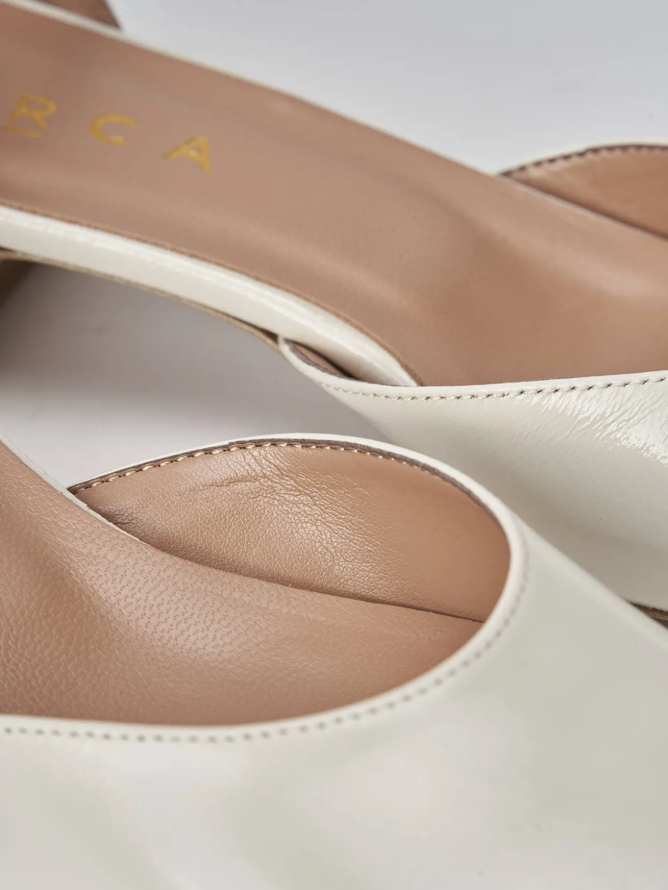 Décolleté tacco 3cm vernice bianco