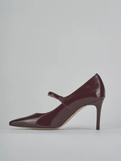 Décolleté tacco 7cm vernice bordo'