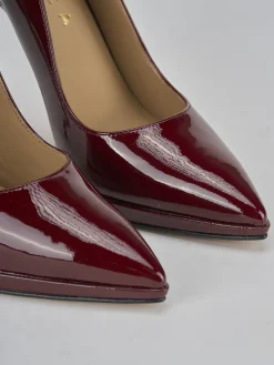 Décolleté tacco 11cm vernice bordo'