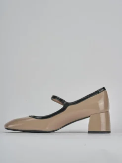 Décolleté tacco 5cm vernice beige