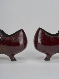 Décolleté tacco 4cm vernice bordo'