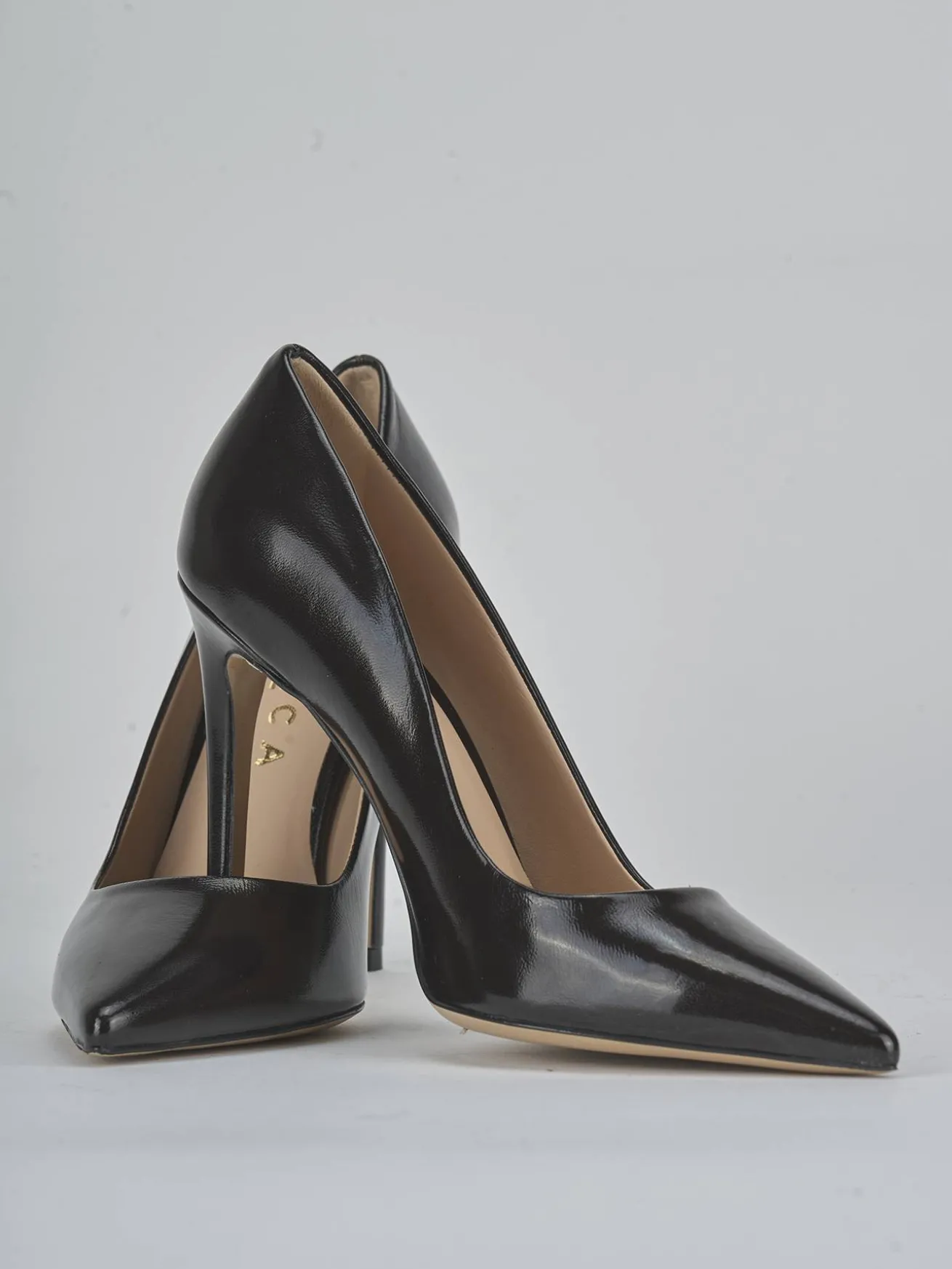 Décolleté tacco 10cm vernice testa