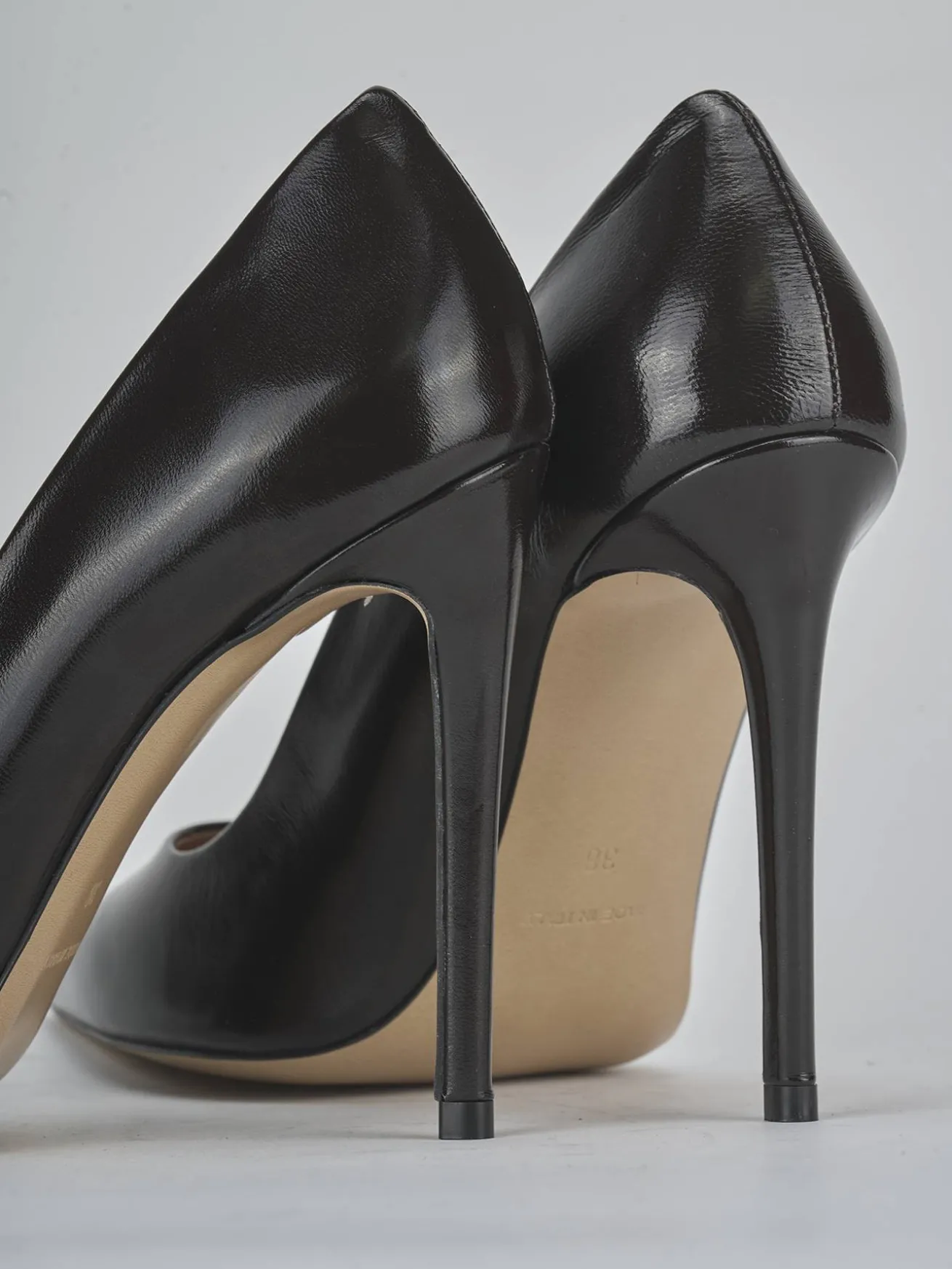 Décolleté tacco 10cm vernice testa