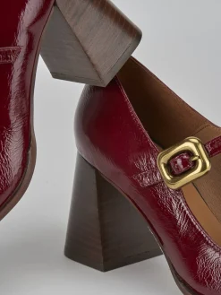 Décolleté tacco 7cm vernice bordo'