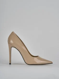 Décolleté tacco 11cm vernice beige