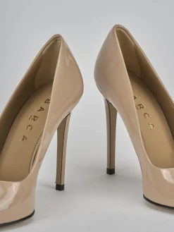 Décolleté tacco 11cm vernice beige