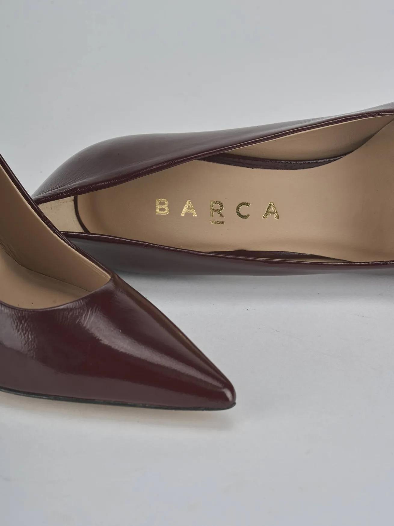 Décolleté tacco 10cm vernice bordo'