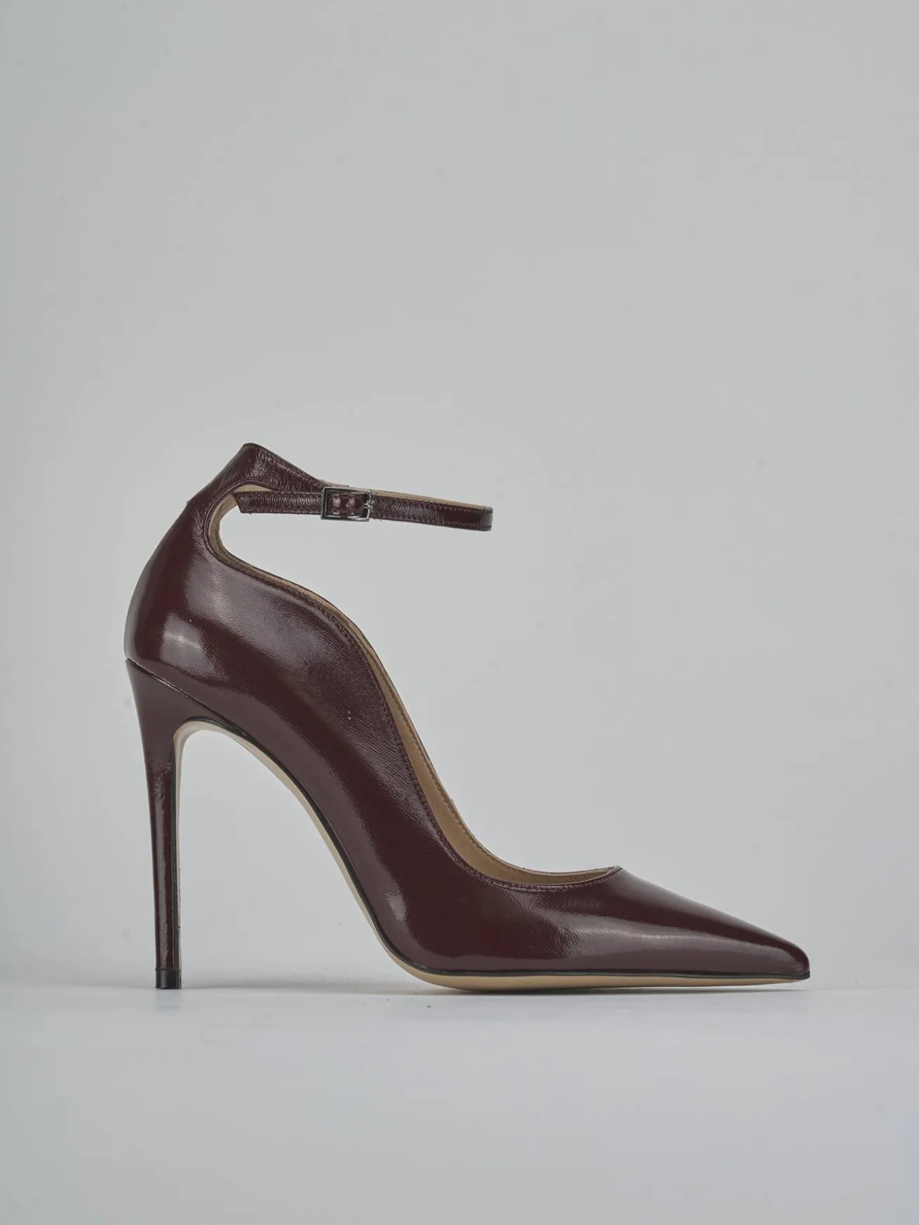 Décolleté tacco 10cm vernice bordo'