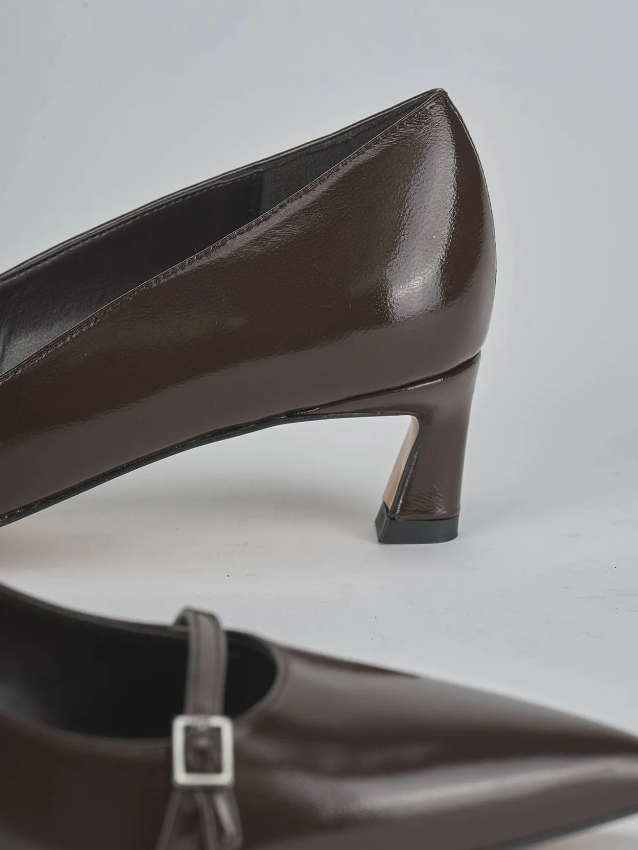 Décolleté tacco 5cm vernice testa