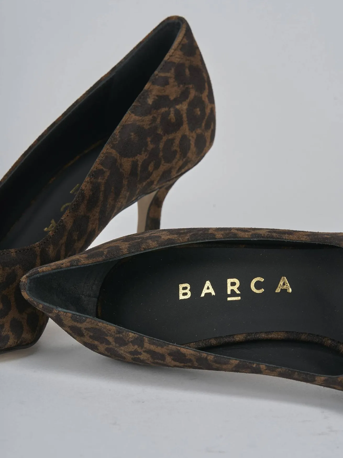 Decoltè tacco 7 cm multicolor camoscio