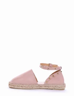 espadrilas fondo in gomma e soletto interno in vera pelle. Tomaia in morbidissima pelle nappata rosa