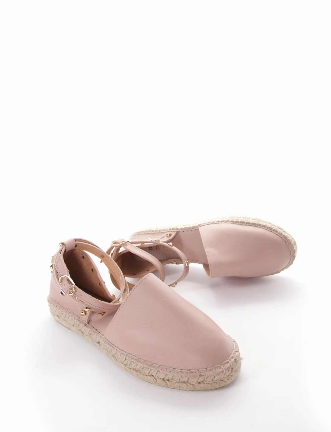 espadrilas fondo in gomma e soletto interno in vera pelle. Tomaia in morbidissima pelle nappata rosa