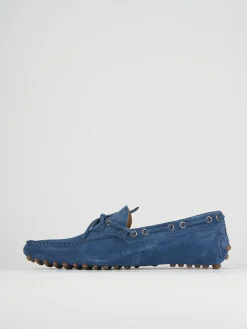Mocassini camoscio azzurro