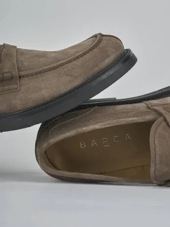 Mocassini camoscio beige