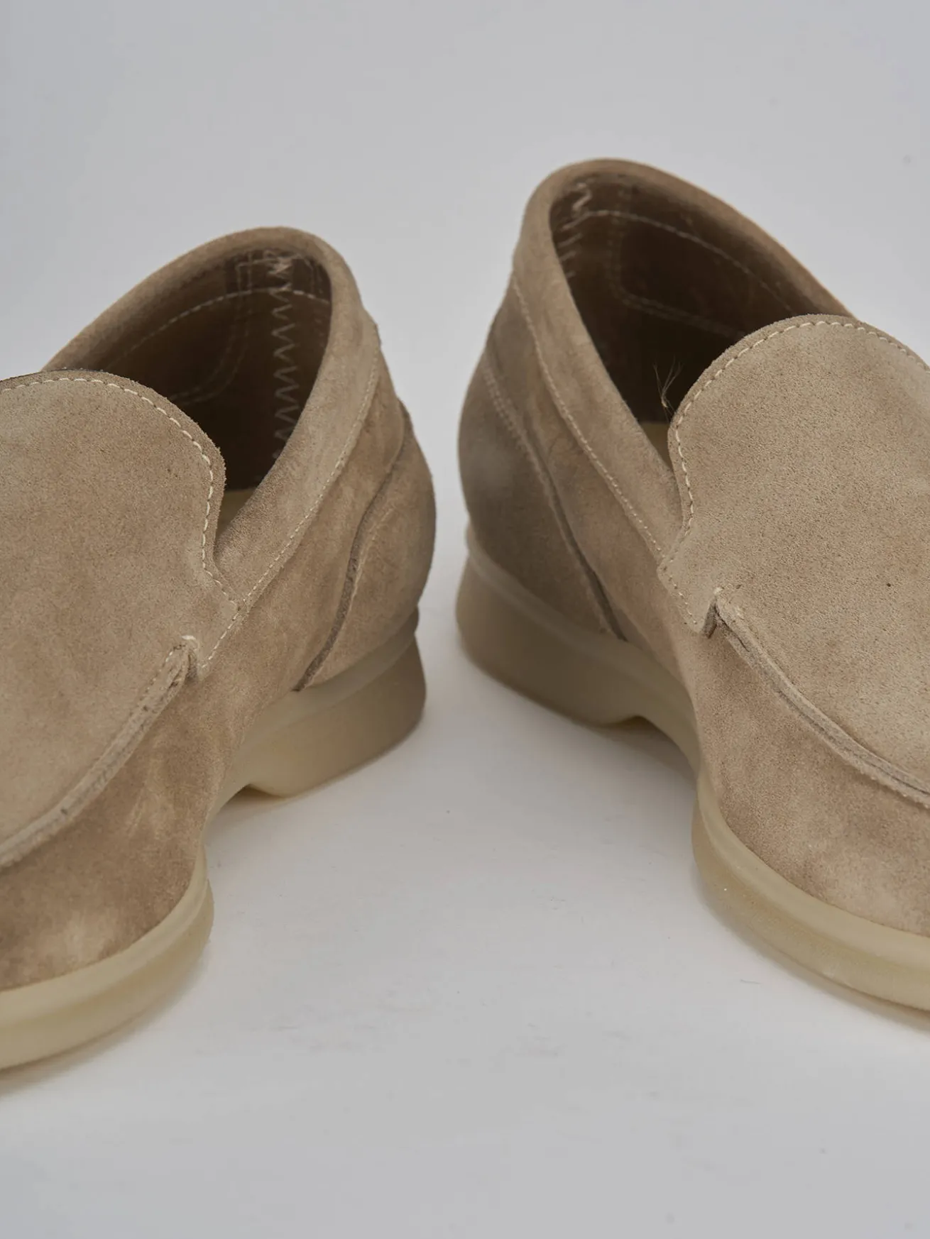 Mocassini camoscio beige