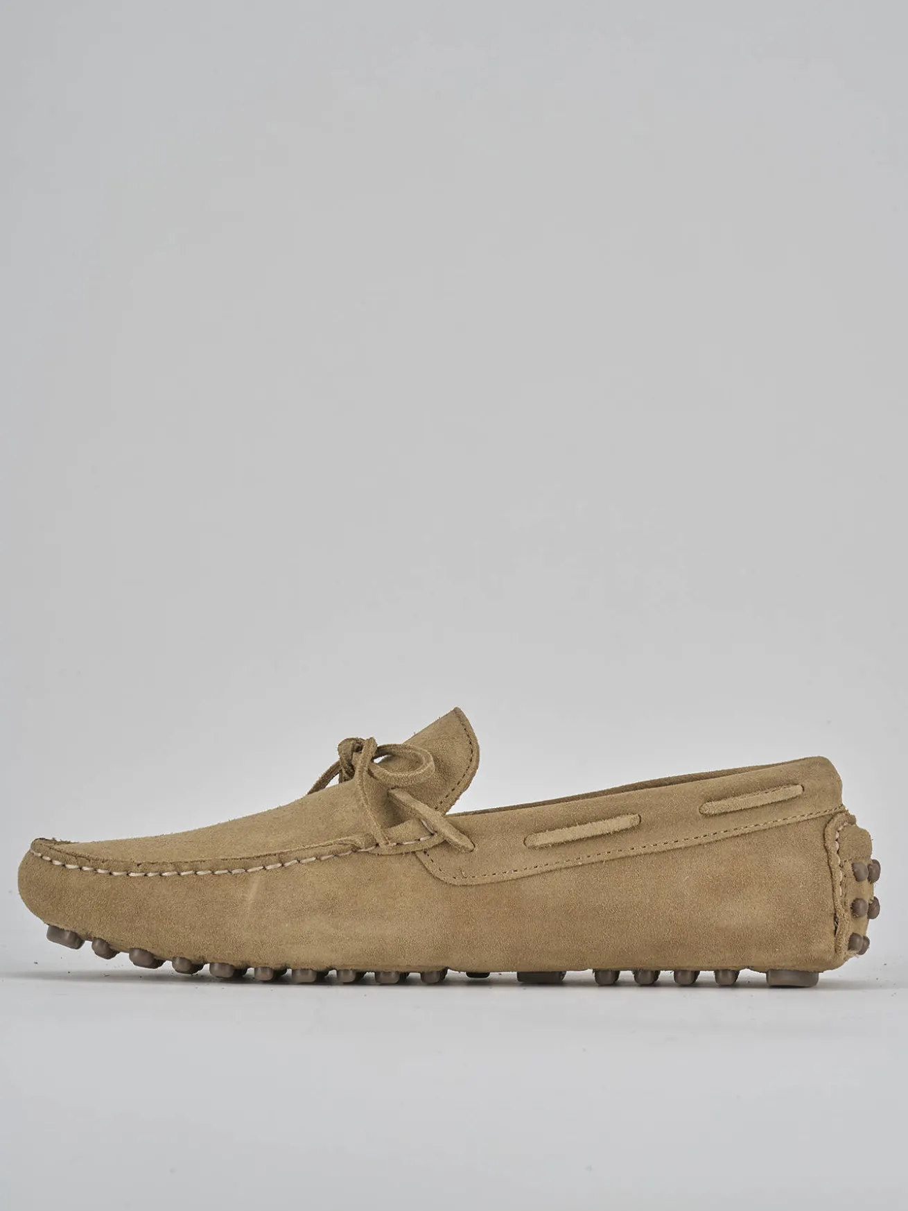 Mocassini camoscio beige