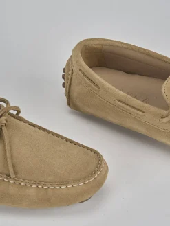Mocassini camoscio beige