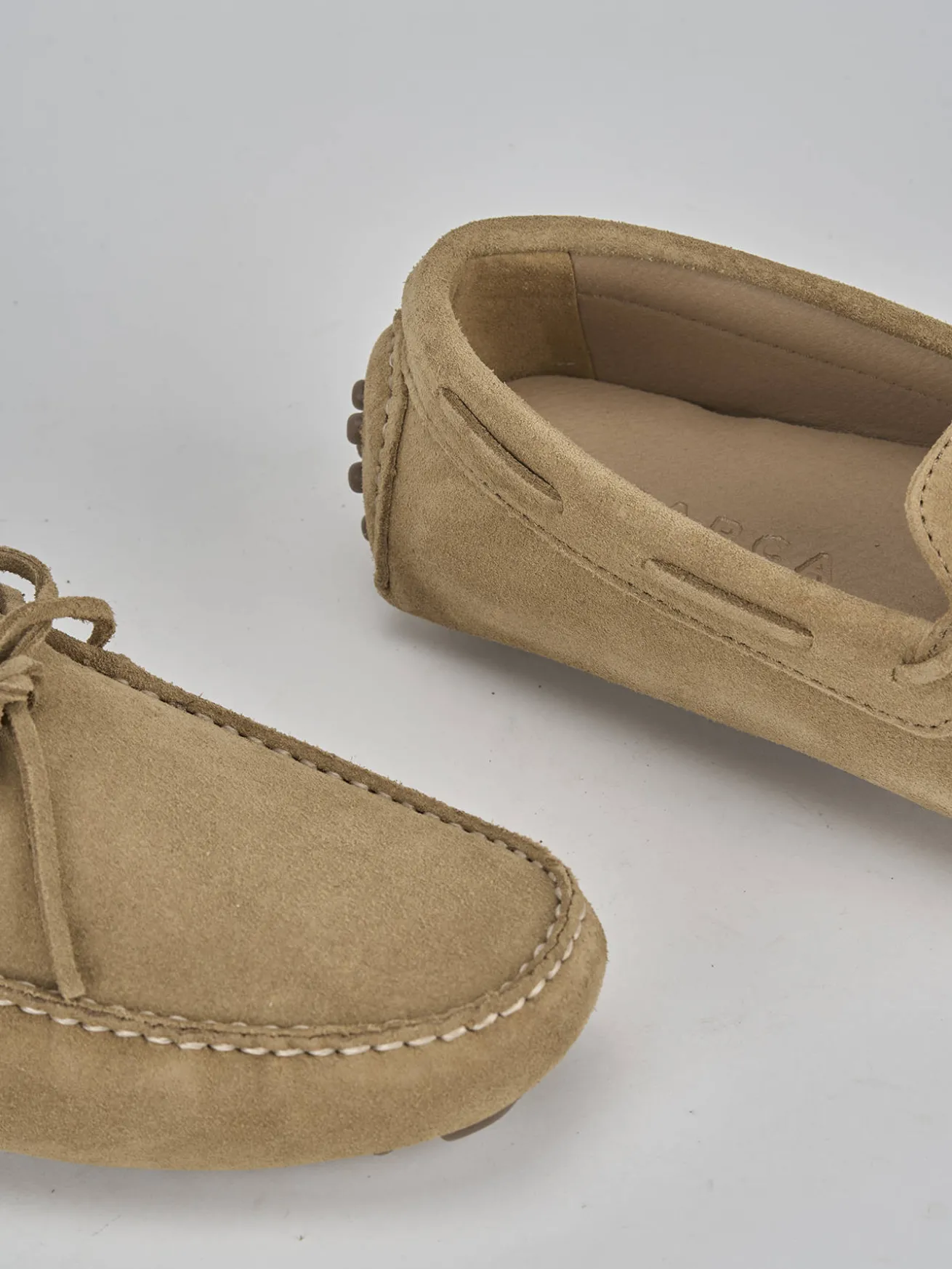 Mocassini camoscio beige