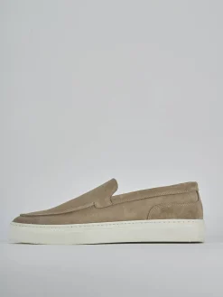 Mocassini camoscio beige